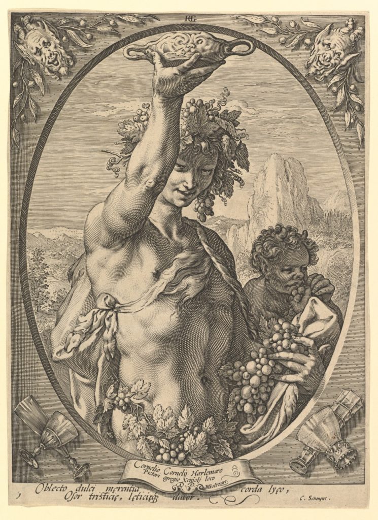 Bacchus, by Hendrick Goltzius, Metropolitan Museum of Art