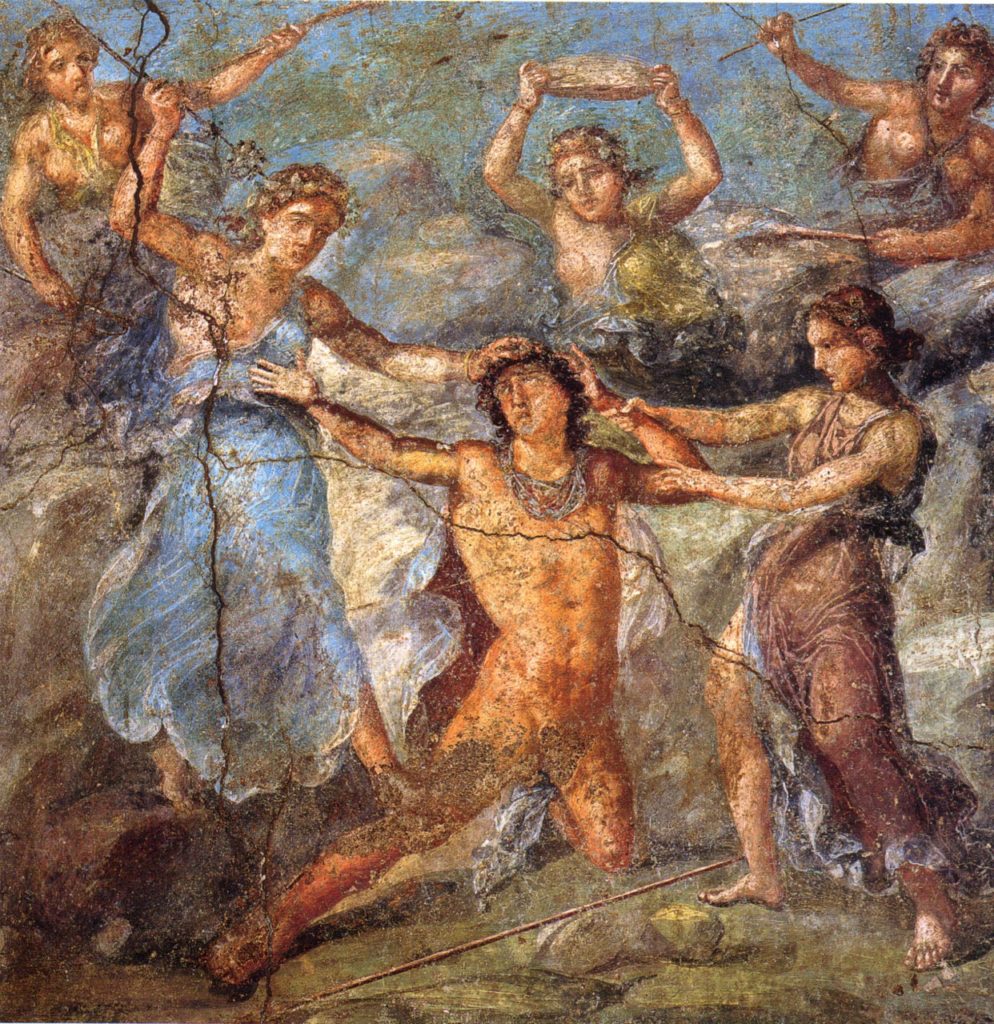 Pentheus Being Torn by Maenads, By WolfgangRieger [Public domain], via Wikimedia Commons